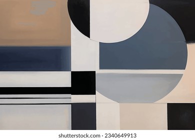 Modern simple geometric color block combination vector art background