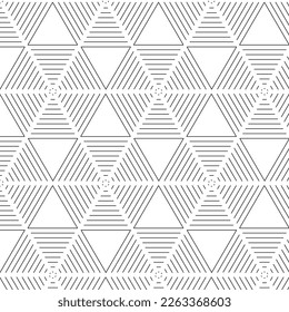 Modernes, einfaches, geometrisches, nahtloses Muster auf weißem Hintergrund. Abstrakte helle Tapete.