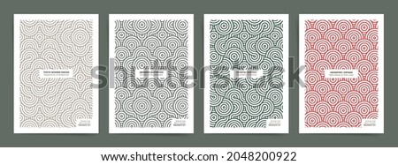 Modern simple geometric wavy lines poster design templates. Asian trendy style cover templates for business posters, layouts, brochures, flyers. Japanese business design templates.