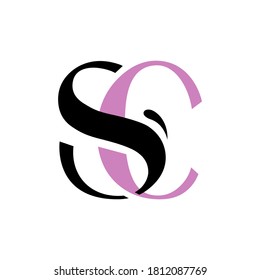 modern simple good approach initial SC Letter logo design vector graphic concept illustrations
