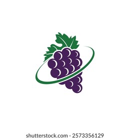 Modern and Simple Grape Logo Template
