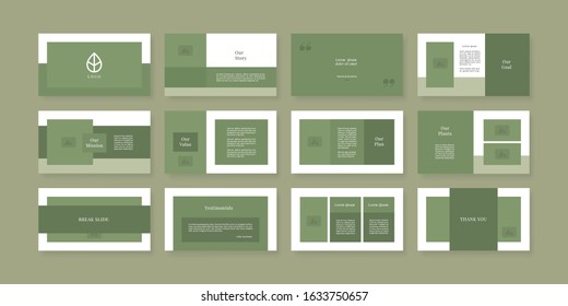 modern simple green presentation slides designs template