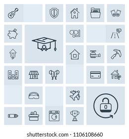 Modern, simple, grey vector icon set with equipment, plane, white, diving, guitar, meeting, aircraft, speaker, machine, gun, music, debit, clean, conference, lock, protection, school, mask, rent icons