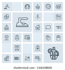 Modern, simple, grey vector icon set with thermometer, white, nature, buy, sew, sewing, fashion, legal, domestic, grenade, optical, professional, retail, scale, travel, place, bullet, edible icons