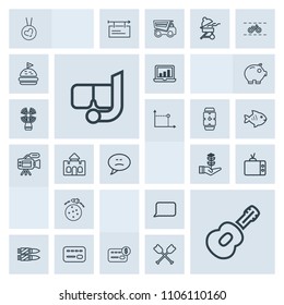 Modern, simple, grey vector icon set with card, fashion, planet, love, rocket, graphic, chat, horizontal, chart, computer, gun, bubble, snorkel, credit, growth, life, nature, technology, weapon icons