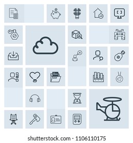 Modern, simple, grey vector icon set with financial, money, fashion, medicine, sand, chair, screwdriver, aircraft, construction, time, banking, audio, timer, trend, armchair, air, helicopter, id icons