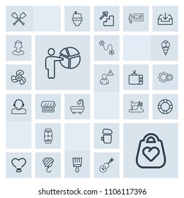 Modern, simple, grey vector icon set with oar, position, love, alcohol, point, businessman, time, people, paintbrush, presentation, heart, paint, destination, brush, meeting, map, summer, paddle icons