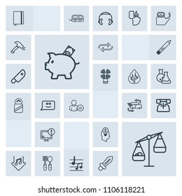 Modern, simple, grey vector icon set with transportation, communication, warning, idea, musical, telephone, paper, fork, bank, phone, car, book, notebook, online, fast, money, kitchen, concept icons