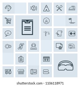 Modern, simple, grey vector icon set with traffic, sound, business, box, account, diploma, price, shop, tipper, phone, call, transport, center, glasses, shipping, mobile, music, curtain, online icons