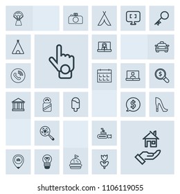 Modern, simple, grey vector icon set with hot, undersea, gesture, location, female, fashion, tomato, work, sandwich, style, lamp, video, electricity, marine, business, high, lunch, lightbulb icons