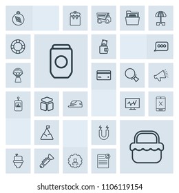 Modern, simple, grey vector icon set with aluminum, container, grass, direction, mountain, blue, summer, can, sky, subscription, dollar, connection, internet, coaxial, online, pole, metal, bugle icons