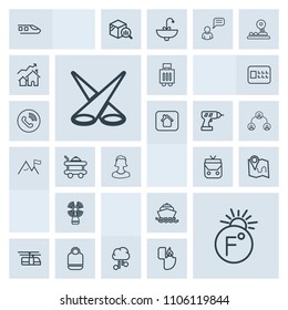 Modern, simple, grey vector icon set with sky, profile, human, technology, pin, train, sea, airport, fahrenheit, avatar, transportation, background, blue, railway, ocean, object, light, network icons
