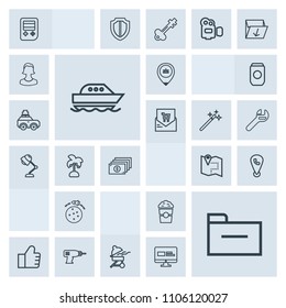 Modern, simple, grey vector icon set with hand, drink, currency, internet, document, planet, button, machine, job, find, folder, file, business, cash, ocean, pin, cup, travel, map, water, yacht icons