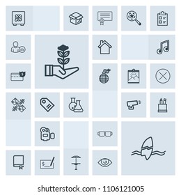 Modern, simple, grey vector icon set with tree, bar, library, mobile, education, business, encyclopedia, pencil, book, nature, fashion, handle, telephone, cafe, technology, sun, surfing, table icons