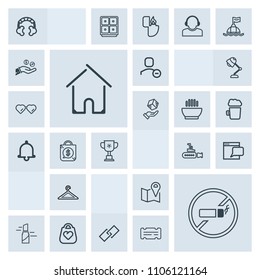 Modern, simple, grey vector icon set with technology, delete, lipstick, clothing, headset, home, cigarette, ocean, makeup, object, communication, travel, boat, marine, chat, house, pin, building icons