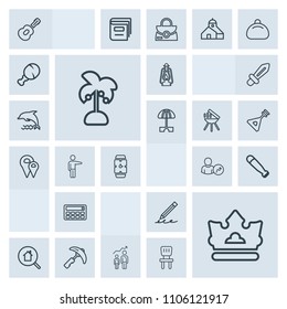 Modern, simple, grey vector icon set with estate, growth, vintage, royal, lamp, baseball, music, industry, business, lantern, real, home, personal, education, pen, wood, equipment, online, bat icons