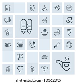 Modern, simple, grey vector icon set with pen, sea, vintage, room, magnetic, document, pencil, progress, technology, headset, chair, call, success, field, nation, interior, ocean, , estate, love icons