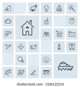 Modern, simple, grey vector icon set with surgery, male, home, money, architecture, profile, estate, house, tie, suit, refresh, building, scale, video, vision, water, medical, record, property icons