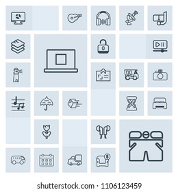 Modern, simple, grey vector icon set with move, bedroom, bus, sound, day, truck, nature, infographic, protection, headset, audio, clock, hour, blossom, unlock, spring, bed, double, fashion, web icons