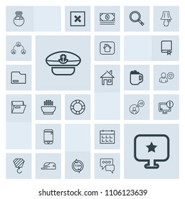 Modern, simple, grey vector icon set with mobile, fashion, building, summer, call, technology, tool, cap, time, navy, timetable, operator, work, construction, water, laboratory, medicine, hat icons