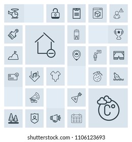 Modern, simple, grey vector icon set with music, space, temperature, environment, record, musical, scale, landscape, loud, fahrenheit, water, home, air, gramophone, business, drink, liquid, room icons