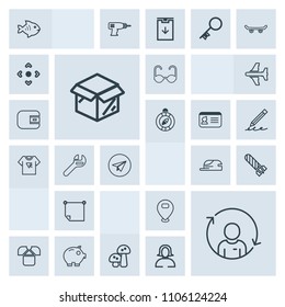 Modern, simple, grey vector icon set with communication, note, white, office, sign, food, map, refresh, cap, edible, economy, cardboard, paper, glasses, fish, package, seafood, unpacking, bomb icons