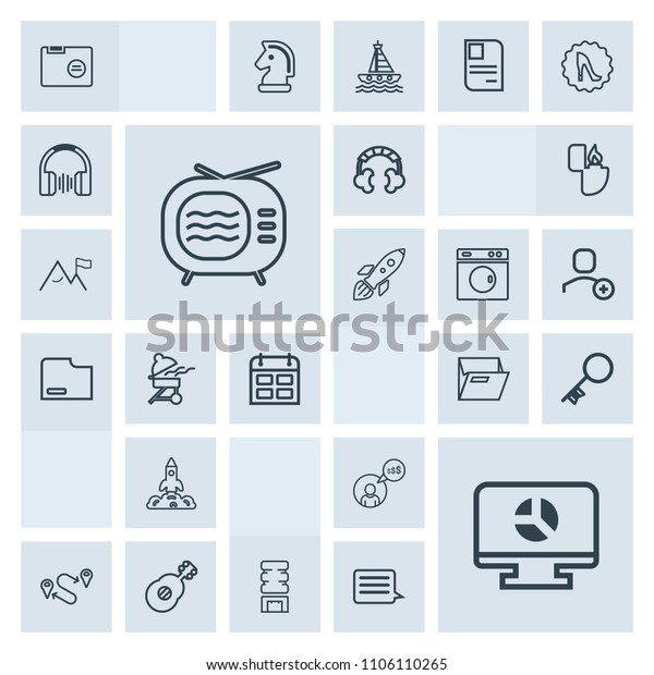 Modern Simple Grey Vector Icon Set Stock Vector Royalty Free