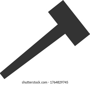 Modern simple hammer icon vector
