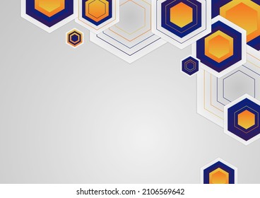 Fondo abstracto hexagonal simple moderno. Plantilla de fondo de patrón de patrón de banners de diseño gráfico abstracto de vectores