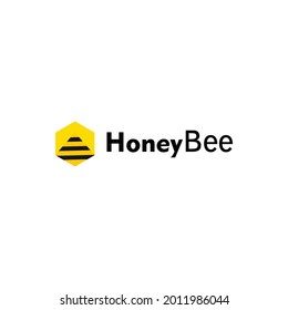 modern simple honey bee farm logo design template