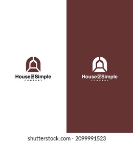 Modern SImple House Logo Vector, Unique Real Estate Home Logo Template, Icon House Logo for Business, Hotel, Living Room, Home Building, Architecture