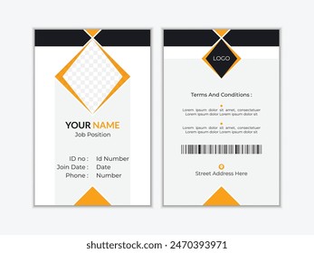 Modern and simple ID card design template