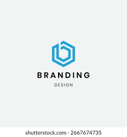 Modern Simple Initial Letter B template