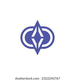 modern simple initial letter C and D diamond logo