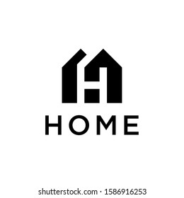 Modern simple Initial / Letter H of Home Logo Design. Icon initial homr vector