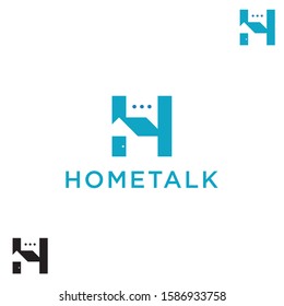 Modern Simple Initial / Letter H of Home Talk Poperty Logo Sign Symbo.l Icon.