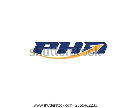 Modern Simple Initial Letter Mark PHD Logo Design Template