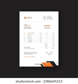 Modern Simple Invoice Design For Corporate Office Invoice Design Simple and Creative design