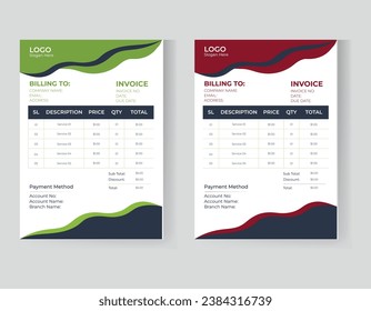 Modern  Simple  invoice design template
