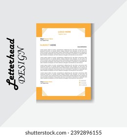 Modern Simple Latter head Template Design, corporate company Latter Head