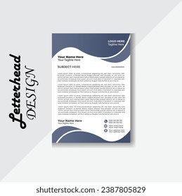 Modern Simple Latterhead Template Design, corporate company Latter Head