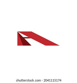 modern and simple letter A in 3d style logo design