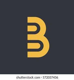 Modern simple letter B logo.