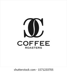 Modern and simple letter C and coffee beans  for logo design  coffee roaster