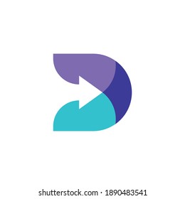 modern and simple letter D logo