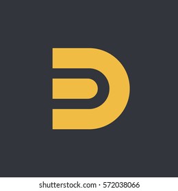 Modern simple letter D logo.