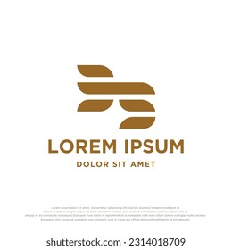 Modern simple letter ds initial logo template