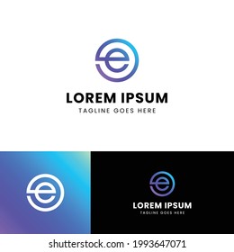 Modern Simple Letter E Logo Design
