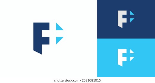  Modern and simple letter F combination health logo design