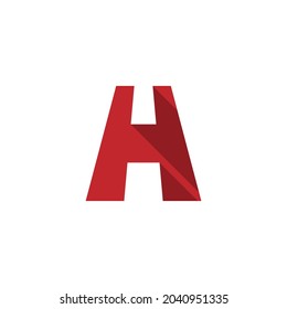 modern and simple letter h in 3d style logo design